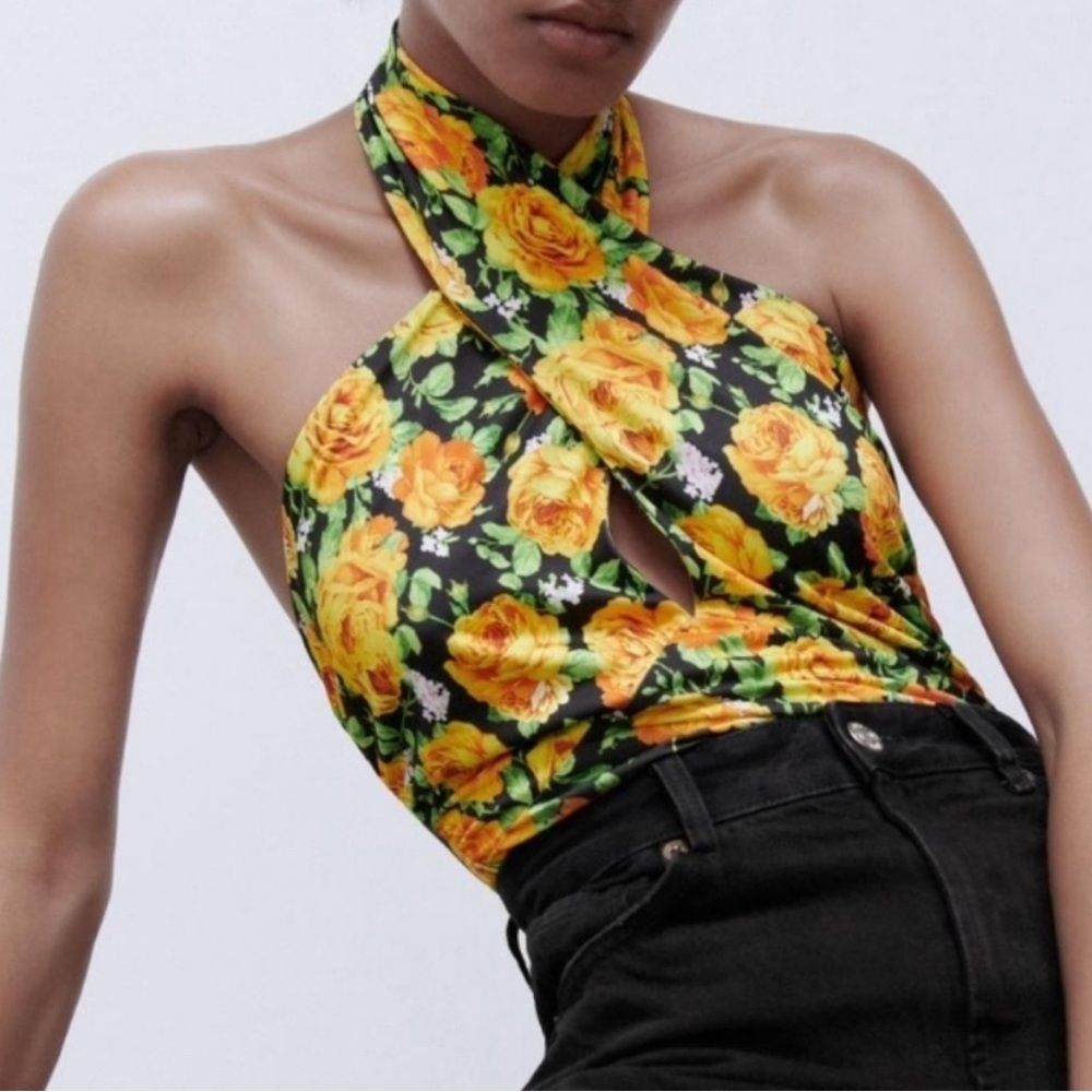 ZARA CROSS-NECK BODYSUIT